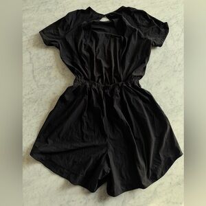 Rare & sold out! Lululemon Shorts Romper Black Size 8 Built-In Liner EUC